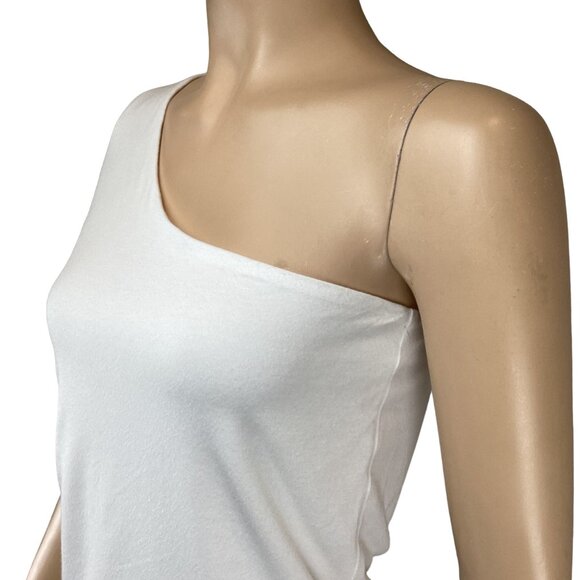 J.Crew Top Size Small NWT FormKnit One-Shoulder White Stretch - Picture 5 of 7